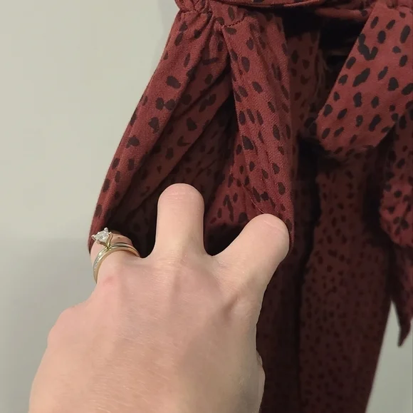 Like New Rails Jet Rust Spotted Wide Leg Jumpsuit - Picture 5 of 10